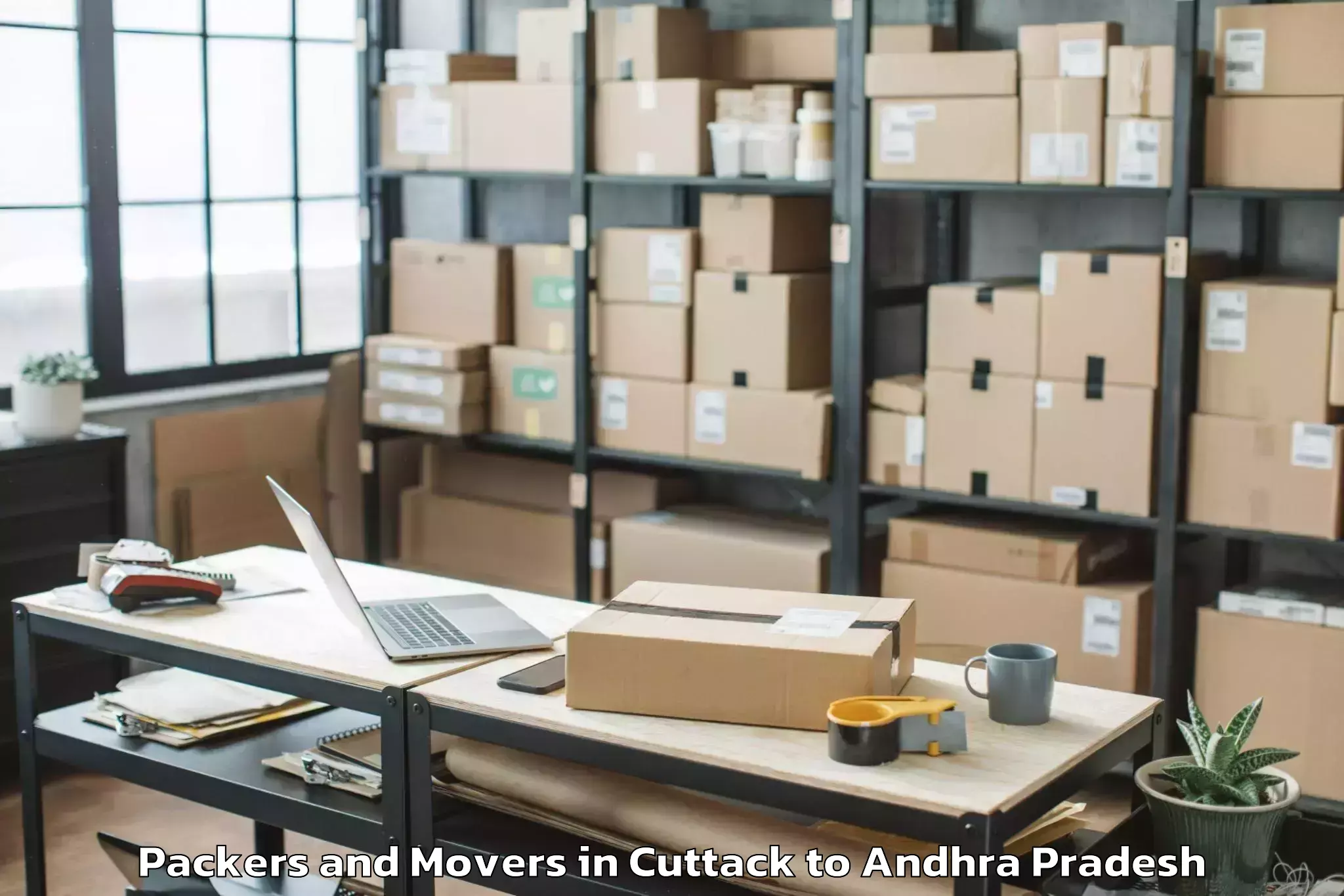 Professional Cuttack to Kambhamvaripalle Packers And Movers